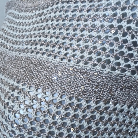 INC Light Woven Asymmetrical Sweater With Sequins - Picture 5 of 7